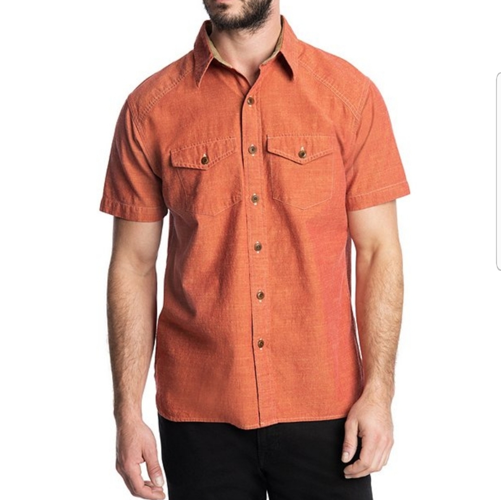 Short-Sleeve Addison Chambray Sportshirt
